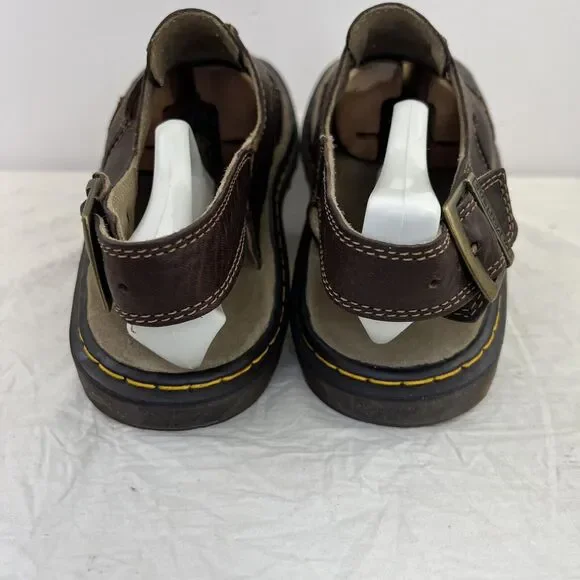 Dr. Martens Men Sz 11 Vtg Y2K Brown AirWare Chunky Fisherman Leather Sandals EUC - Picture 6 of 12